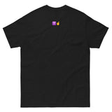 man w/ a cross coming through shirt