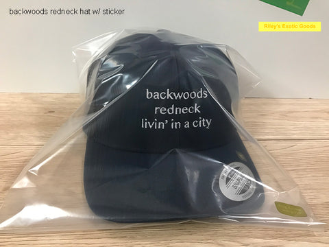 backwoods redneck hat w/ sticker