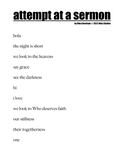 attempt at a sermon ebook